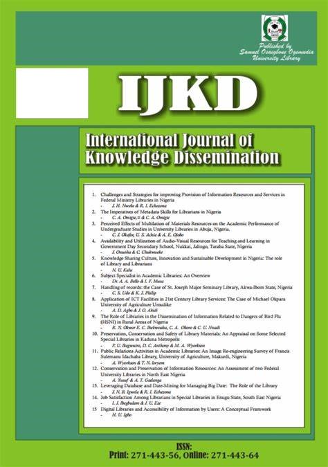 					View Vol. 5 No. 1 (2024): International Journal of Knowledge Dissemination (IJKD) 
				